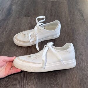 rag & bone White Low-Top Platform Sneakers